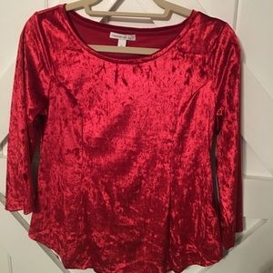 Westport - Red Velvet Top